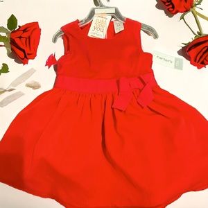 carter’s red velvet dress